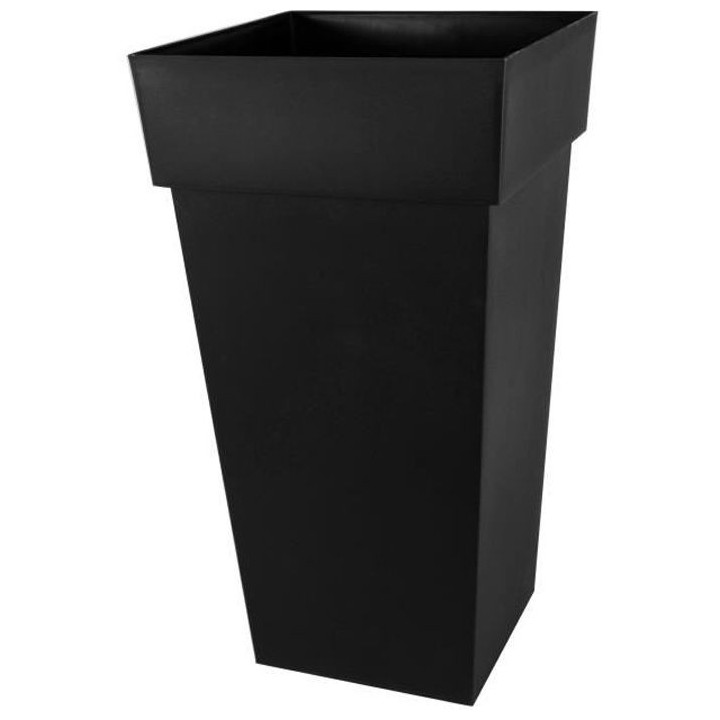 EDA Pot de fleurs XXL Toscane - Carré - 43,3 x 43,3 x H 80 cm - 98 L