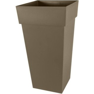 EDA Pot de fleurs XXL Toscane - Carré - 43,3 x 43,3 x H 80 cm - 98 L