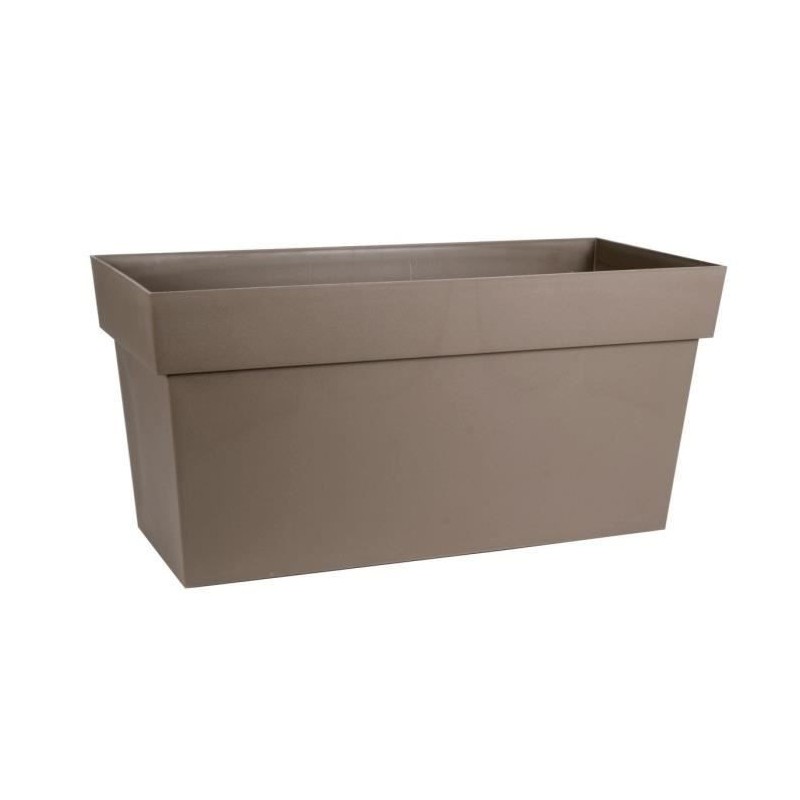 EDA Muret avec roulettes Toscane - 79 x 35 x H 39 cm - 74 L - Taupe