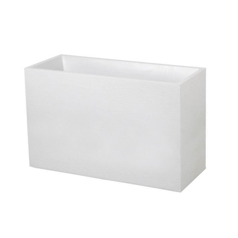 EDA Jardiniere Graphit 99,5x39,5x60cm - Contenance 116L - Blanc cérusé