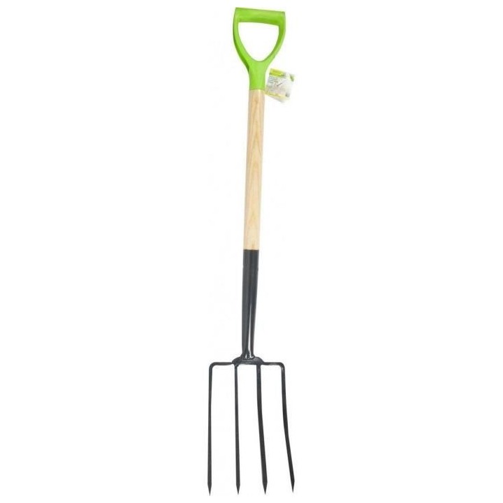 Fourche beche - 4 dents en métal - 105 x 20 x 5 cm