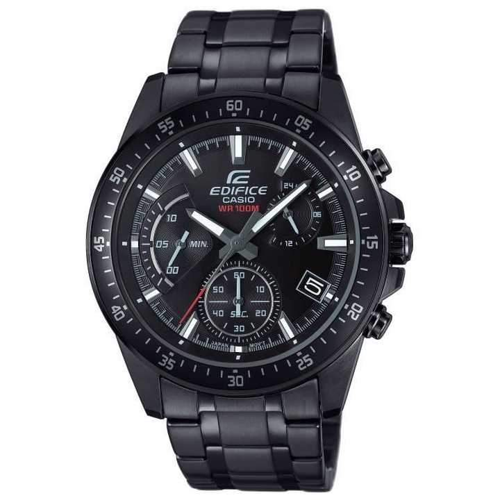 CASIO - Montre en acier inoxydable - EDIFICE - Noir