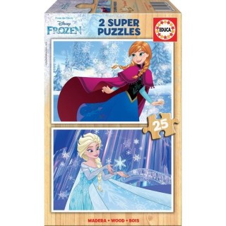EDUCA - Puzzle - 2X25 REINE DES NEIGES