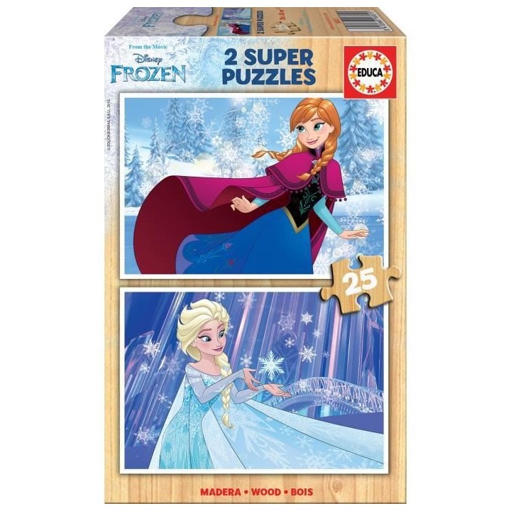 EDUCA - Puzzle - 2X25 REINE DES NEIGES