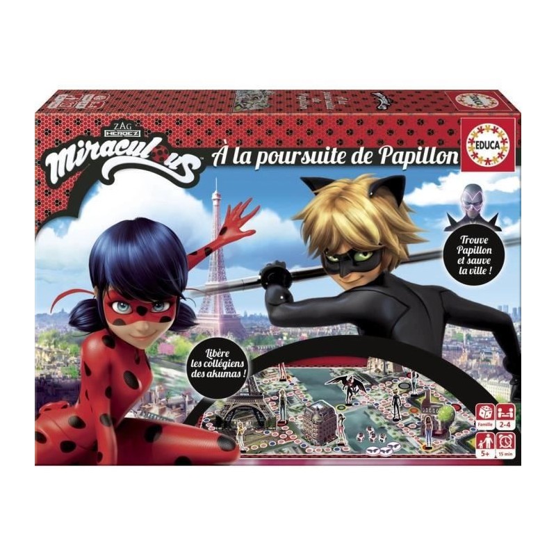 MIRACULOUS Jeu de société Ladybug : A La Poursuite De Papillon