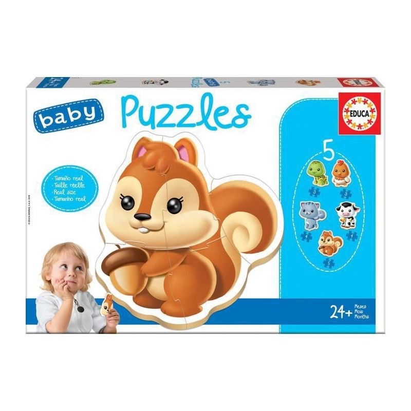 EDUCA - Puzzle - 24 MOIS ANIMAUX