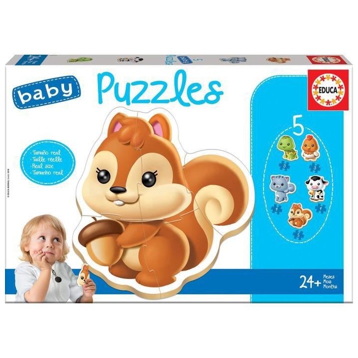 EDUCA - Puzzle - 24 MOIS ANIMAUX