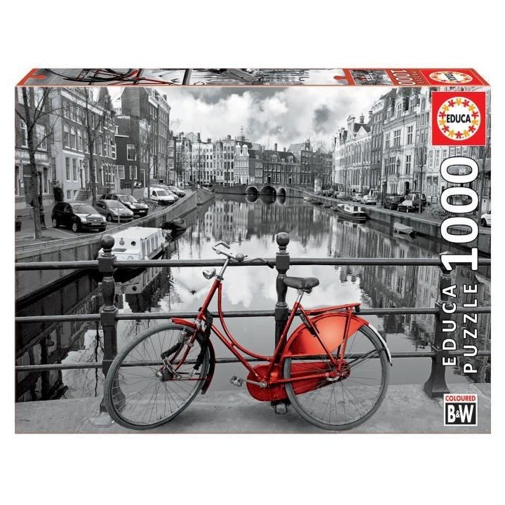 EDUCA - Puzzle - 1000 AMSTERDAM, HOLLANDE COLOURED BLACK & WHITE