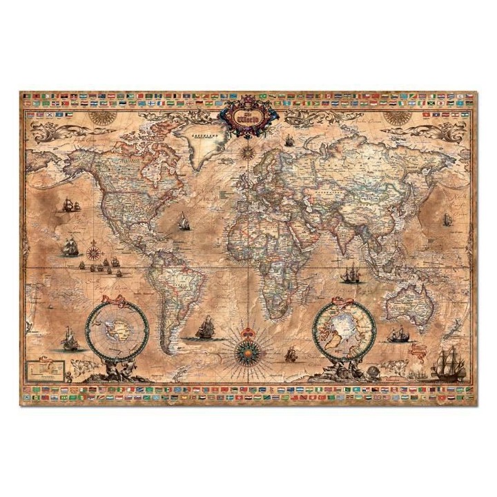 EDUCA -Puzzle - EDUCA PUZZLE 1000 MAPPEMONDE