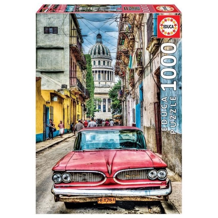 EDUCA - Puzzle - 1000 VOITURE VINTAGE A LA HAVANE