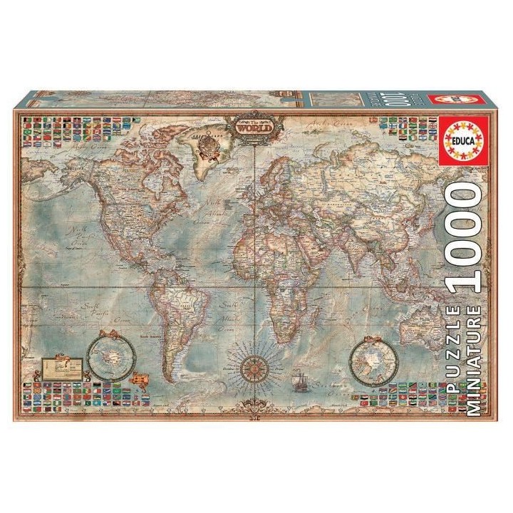 EDUCA - Puzzle Le Monde 1000 pieces