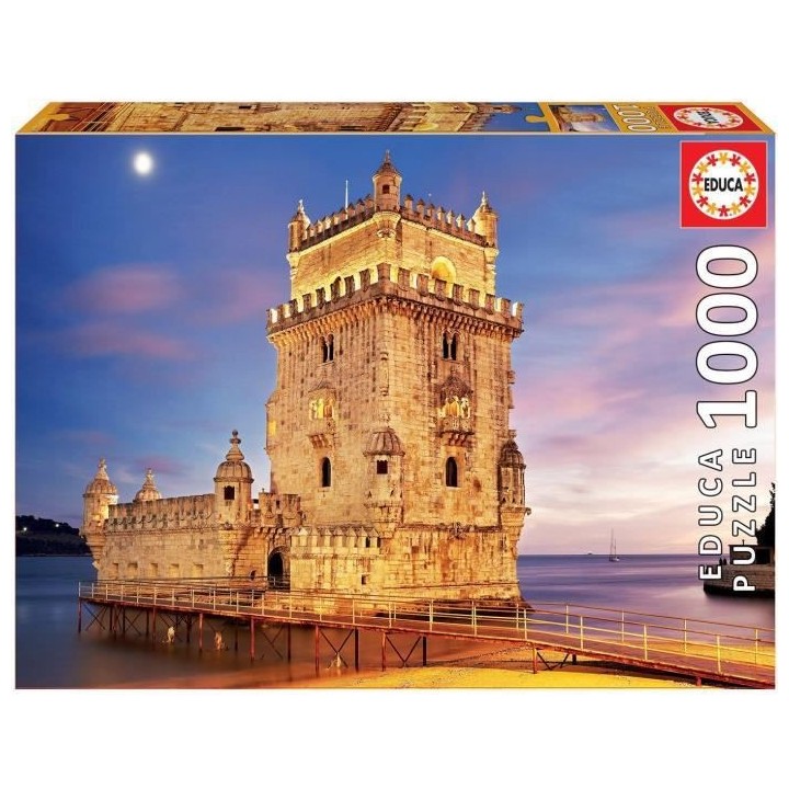 EDUCA - Puzzle - 1000 Torre de Bélem, Lisboa