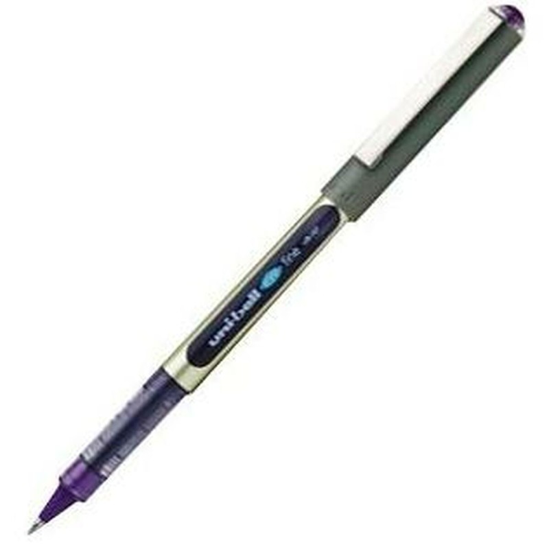 Biros à encre liquide Uni-Ball Rollerball Eye Fine UB-157 Violet 12 Unités