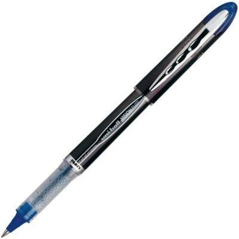 Biros à encre liquide Uni-Ball Vision Elite UB-205 Bleu foncé 12 Unités