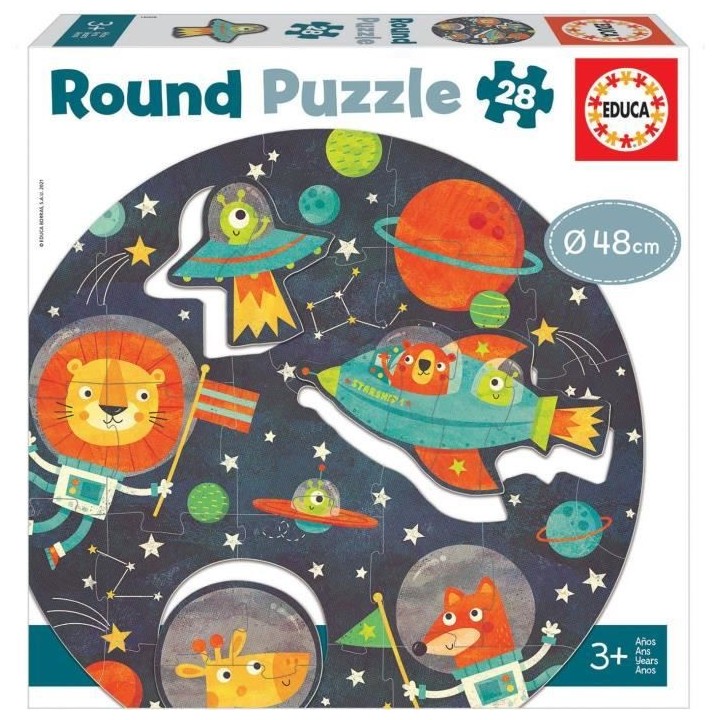 EDUCA - Puzzle - Puzzle rond l'espace 28 pcs