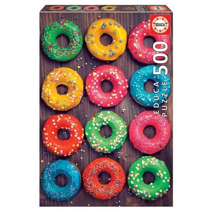 EDUCA - Puzzle - 500 Des beignets colorés