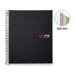 Cahier Miquelrius Microperforé Noir A5 (5 Unités)