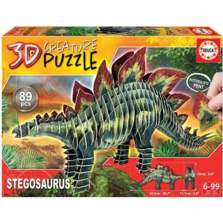 EDUCA - Puzzle - Stegosaurus 3D Creature Puzzle