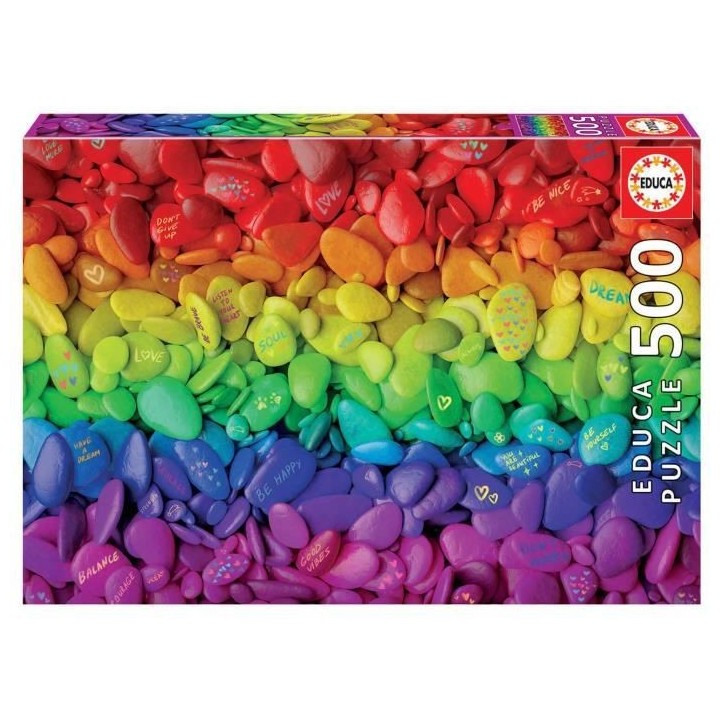 EDUCA - Puzzle - 500 Pierres de couleur