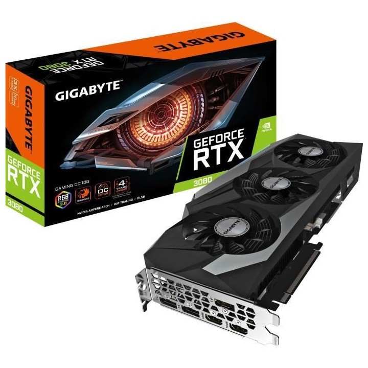 Carte Graphique GIGABYTE RTX 3080 GAMING OC 10G LHR (GV-N3080GAMING OC