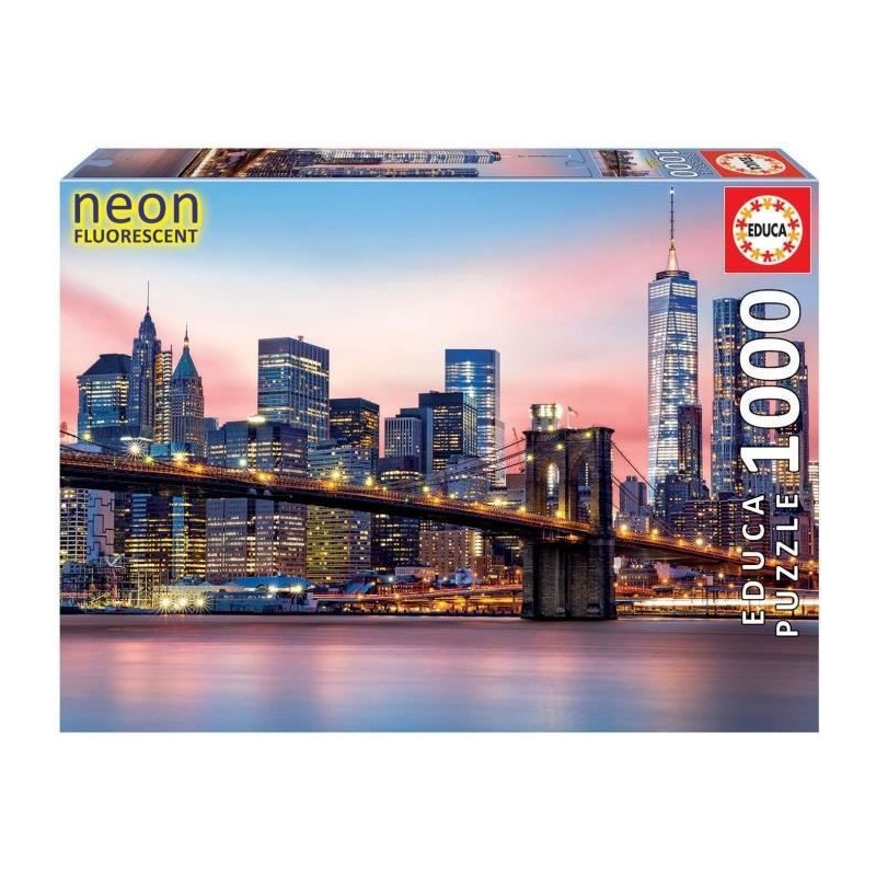 EDUCA - Puzzle - 1000 Pont de Brooklyn Neon