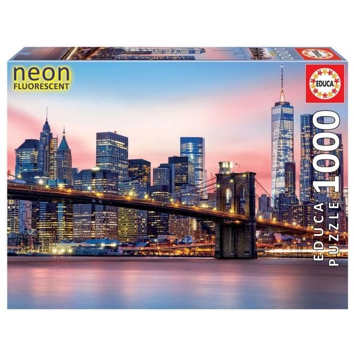 EDUCA - Puzzle - 1000 Pont de Brooklyn Neon