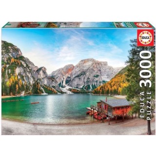 EDUCA - Puzzle - 3000 Lac braies en automne