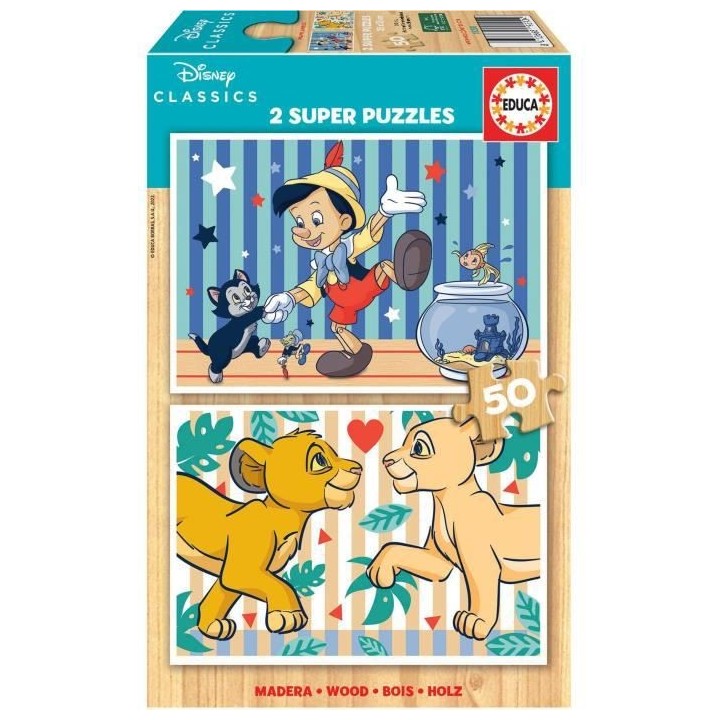 EDUCA - Puzzle - 2x50 Disney Classics