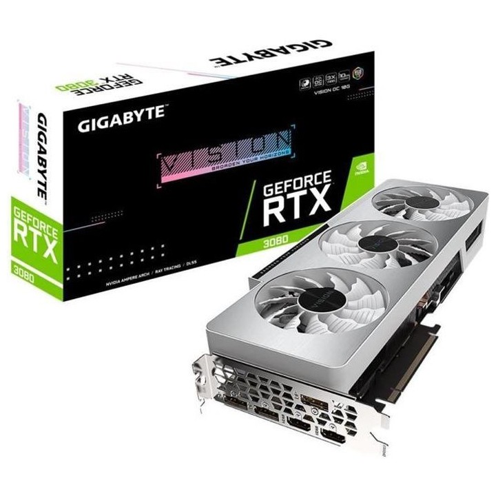 Carte Graphique GIGABYTE RTX 3080 VISION OC 10G LHR (GV-N3080VISION OC
