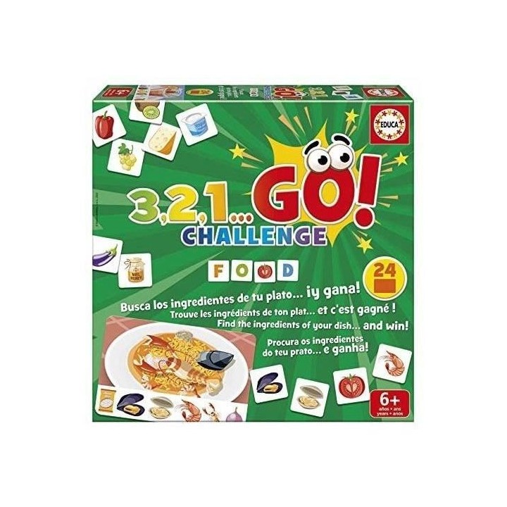 3,2,1 go Challenge - Food - Jeu de société - EDUCA