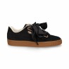 Chaussures de sport pour femme Puma  Basket Heart Corduroy Noir