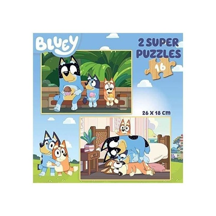 EDUCA - Bluey Puzzle bois 2x16
