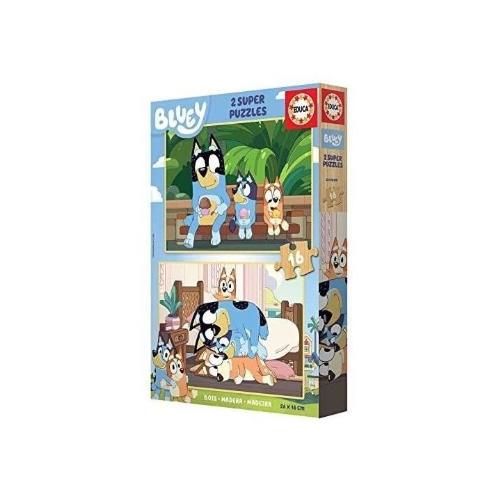 EDUCA - Bluey Puzzle bois 2x16