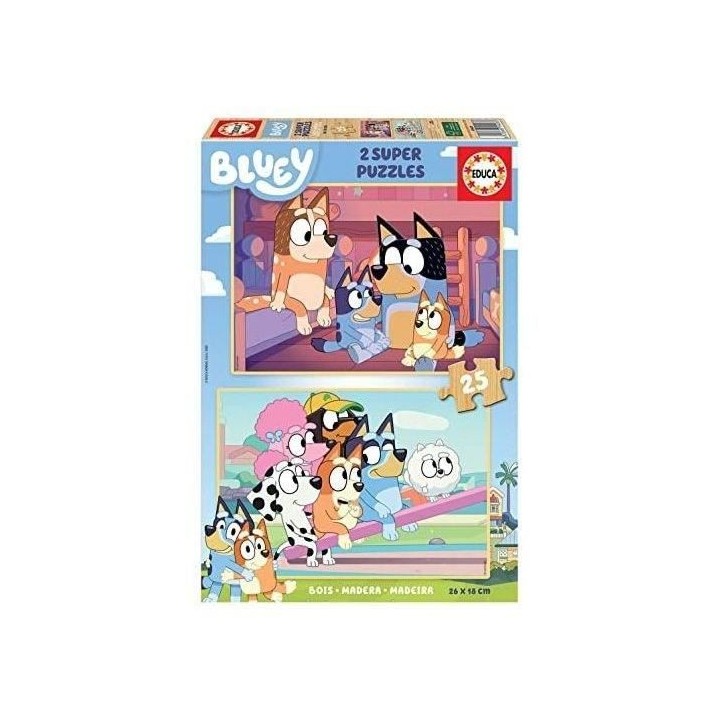 EDUCA - Bluey Puzzle bois 2x25