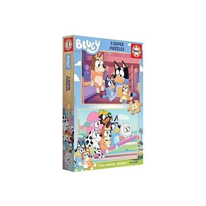 EDUCA - Bluey Puzzle bois 2x25