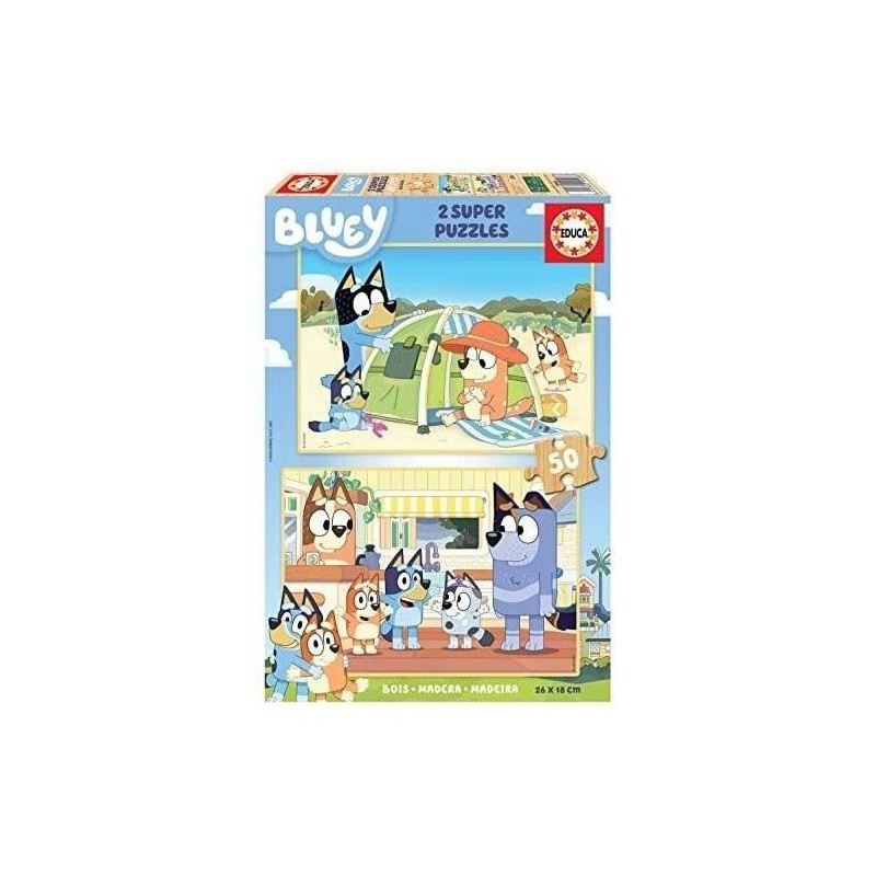 EDUCA - Bluey Puzzle bois 2x50