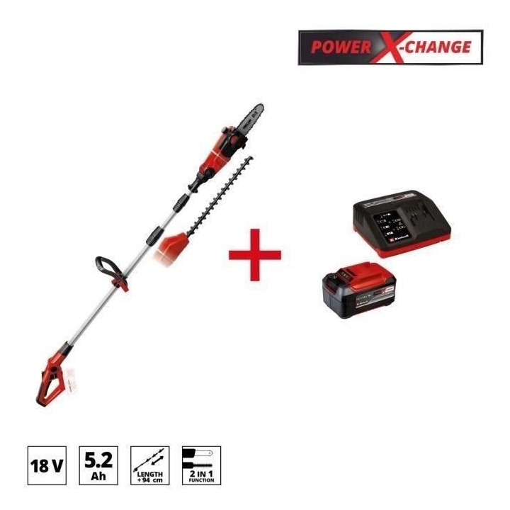 EINHELL - Outil multifonctions GE-HC 18 Li T + Starter Kit 5,2AH - Pow