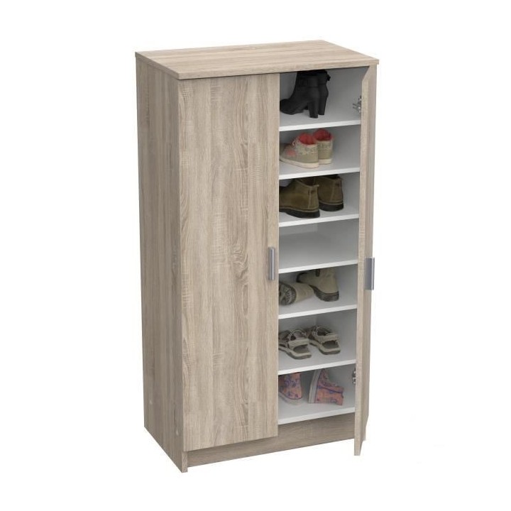 DEMEYERE Meuble a chaussures style contemporain décor chene brossé e