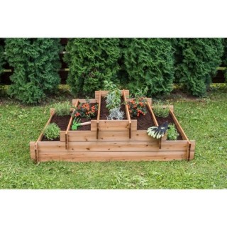 EKJU - Carré potager en espalier en pin du Nord de l'Europe FSC teint