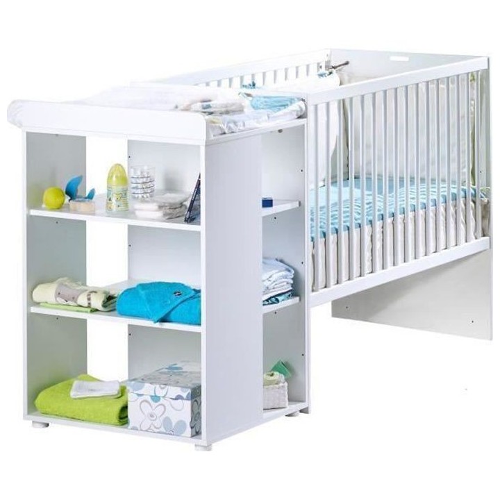 SAUTHON ELOI Lit Combiné 3 en 1 Évolutif 60 x 120 en 90x190 cm - Bla