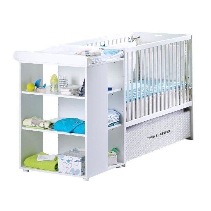 SAUTHON ELOI Lit Combiné 3 en 1 Évolutif 60 x 120 en 90x190 cm - Bla