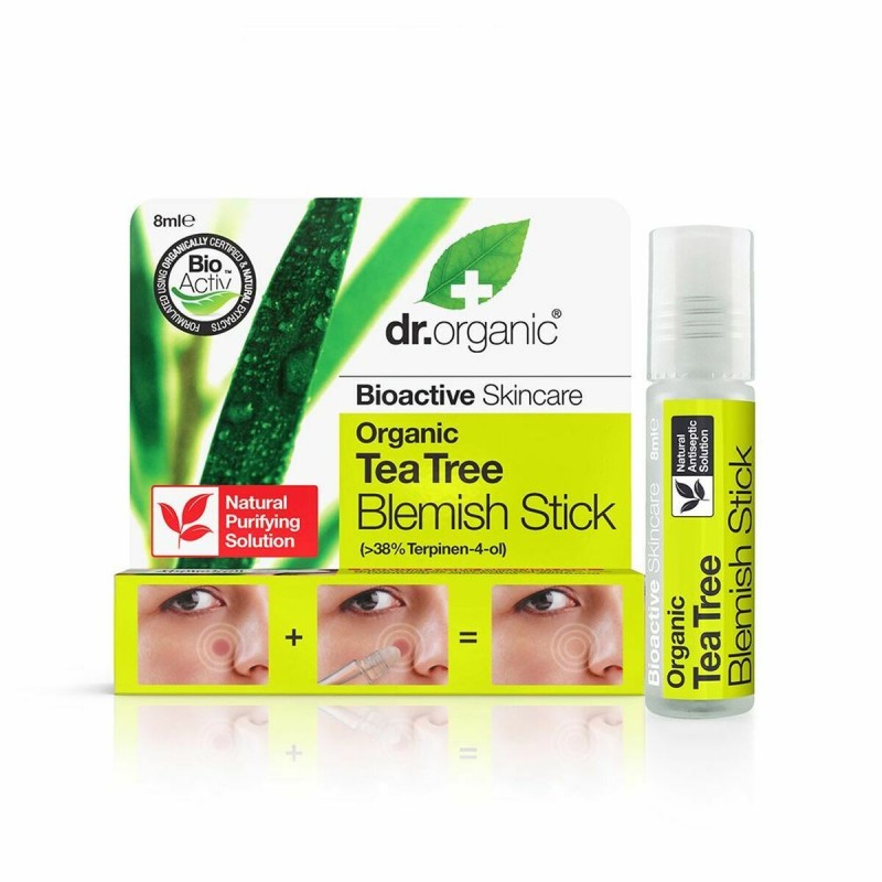 Traitement des Peaux Acnéiques Dr.Organic DR00140 Roll-On Arbre à thé 8 ml