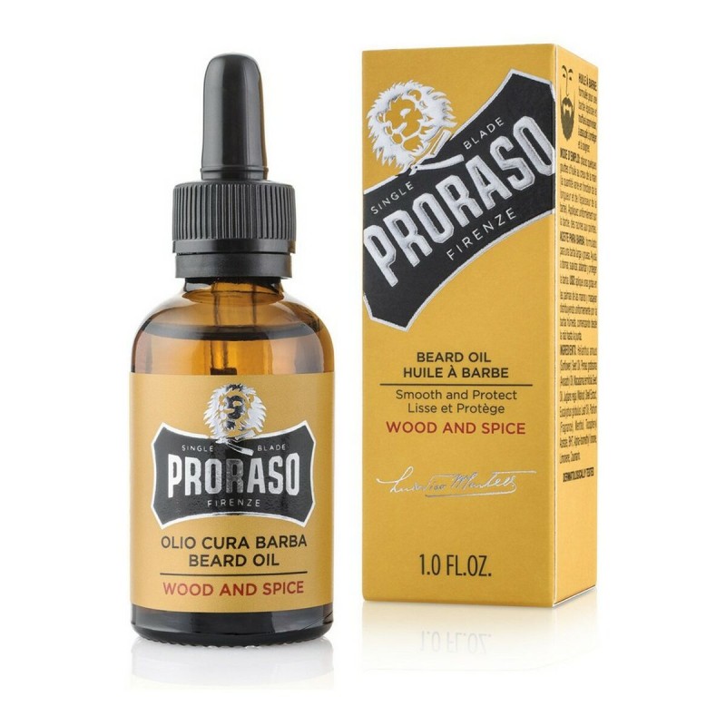 Huile pour barbe Proraso Wood & Spice (30 ml)