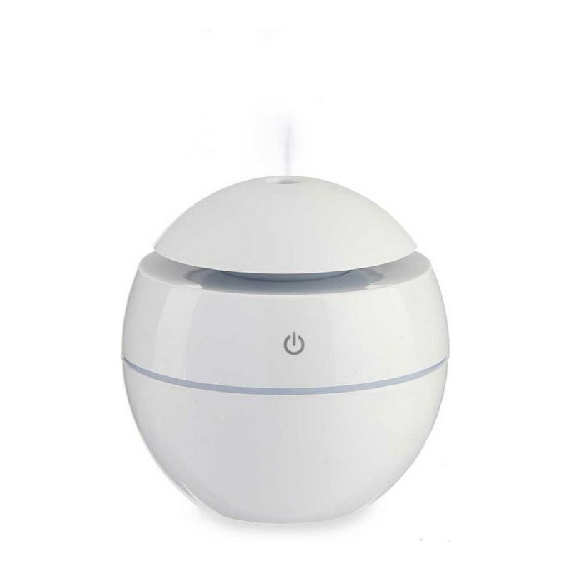 Humidificateur à Diffuseur d'Arômes avec LED Multicolore Blanc Plastique (130 ml) (10 x 10 x 10 cm)