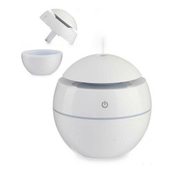 Humidificateur à Diffuseur d'Arômes avec LED Multicolore Blanc Plastique (130 ml) (10 x 10 x 10 cm)