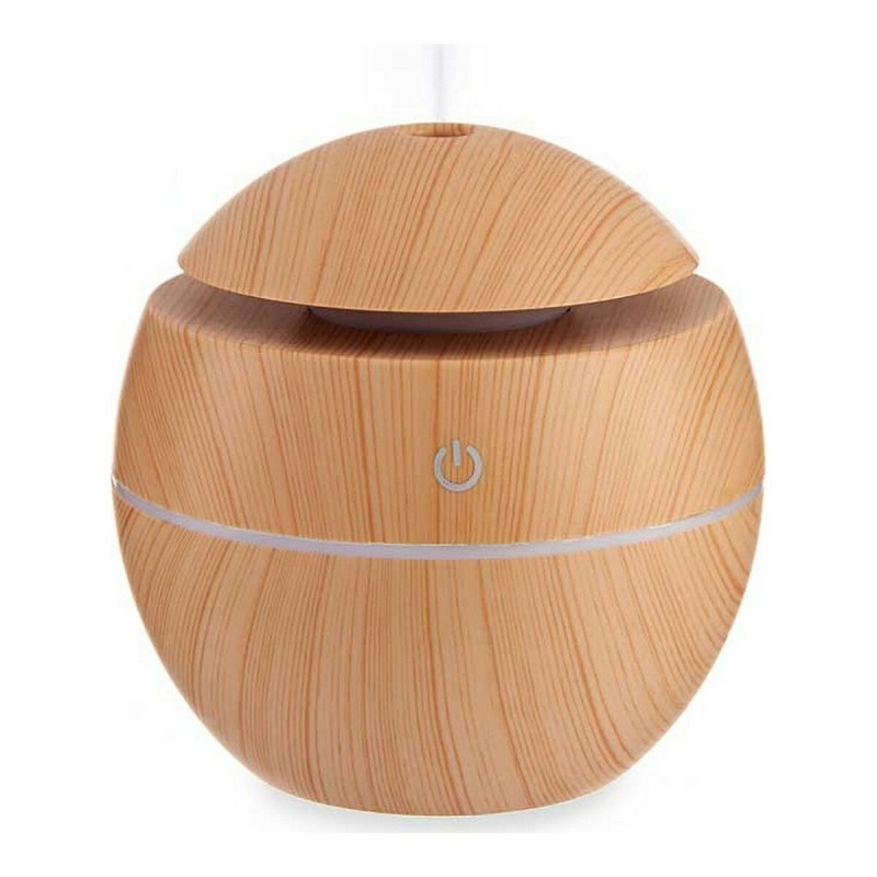 Humidificateur à Diffuseur d'Arômes avec LED Multicolore Marron Plastique (130 ml) (10 x 10 x 10 cm)