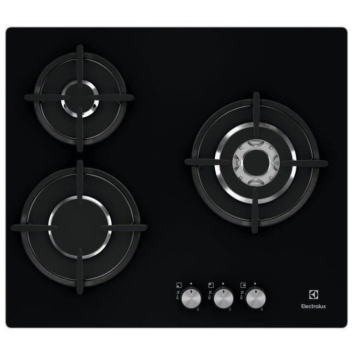 ELECTROLUX EGT6633NOK - Plaque de cuisson gaz - 3 foyers - 7900W - L56
