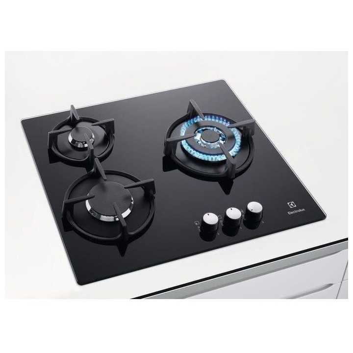 ELECTROLUX EGT6633NOK - Plaque de cuisson gaz - 3 foyers - 7900W - L56