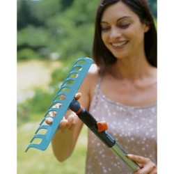 GARDENA Râteau de jardin 36cm Combisystem - Acier robuste - 14 dents – Ratissage & nivellement du sol – Garantie 25 ans (31