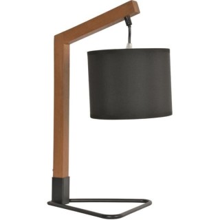 COREP Lampe trépied - Bois et métal peint - H 44 x L 21 x Ø 17 x P